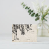 Vintager Schwarzer Weidenbaum Platzkarte (Stehend Vorderseite)