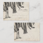 Vintager Schwarzer Weidenbaum Platzkarte (Vorne/Hinten)
