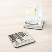 Vintager Schwarzer Weidenbaum Untersetzer (Rechte Seite)