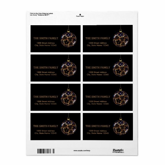 Vintager Schwarzer Weihnachtsball (Vorne)