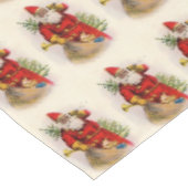 Vintager Schwarzer Weihnachtsmann Tischdecke (Schrägansicht)