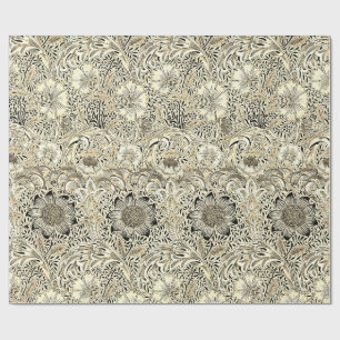 Vintager schwarzer William Morris-Corncockle Geschenkpapier