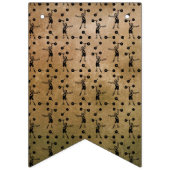 Vintager schwarzer Zirkus Strongman Karneval gestö Wimpelkette (Dritte Fahne)