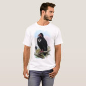 Vintager Schwarzgeier-Vogel T-Shirt (Vorne ganz)