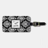 Vintager SCHWARZKAMASK IHR MONOGRAMM Gepäckanhänger (Vorderseite horizontal)