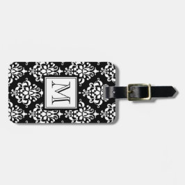 Vintager SCHWARZKAMASK IHR MONOGRAMM Gepäckanhänger