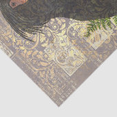 Vintager Schwarzpapagei Seidenpapier (Ausschnitt)