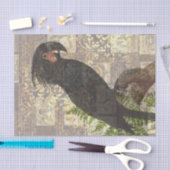 Vintager Schwarzpapagei Seidenpapier (Handwerk)