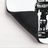 Vintager Schwarzweiss-Roboter Mousepad (Ecke)
