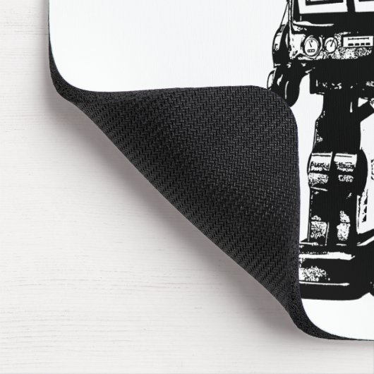 Vintager Schwarzweiss-Roboter Mousepad (Ecke)