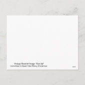 Vintager schwedischer Gnome oder Sankt mit Ziege Feiertagspostkarte (Rückseite)