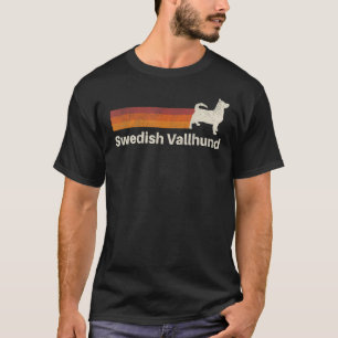 Vintager Schwedischer Vallhund Retro Mama Vater T-Shirt