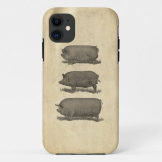 Vintager Schwein-Fall iPhone 11 Hülle