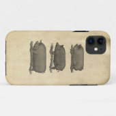 Vintager Schwein-Fall Case-Mate iPhone Hülle (Rückseite (Horizontal))