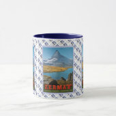 Vintager Schweizerentwurf, Zermatt, Matterhorn Tasse (Zentrum)