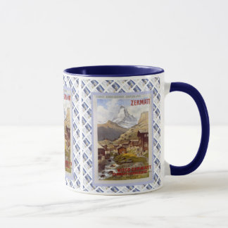 Vintager Schweizerentwurf, Zermatt Matterhorn Tasse