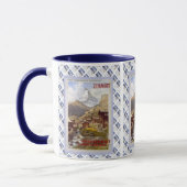 Vintager Schweizerentwurf, Zermatt Matterhorn Tasse (Links)