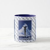 Vintager Schweizerentwurf, Zermatt Tasse (Zentrum)
