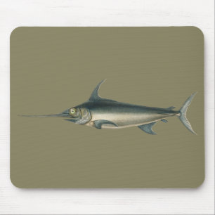 Vintager Schwertfisch Mousepad