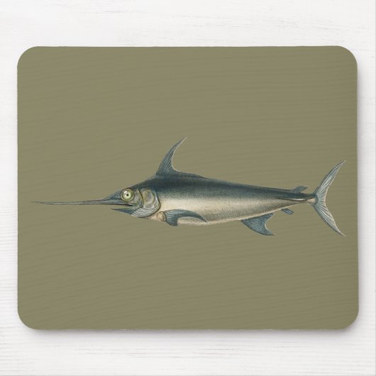 Vintager Schwertfisch Mousepad (Vorne)