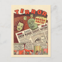 Vintager Sci-Fi Adventure Terror der Grünen Gesich