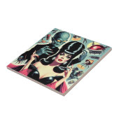 Vintager Sci-fi Horror Girl Fliese (Seite)