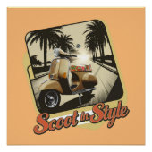 Vintager Scoot in Style Glossy Poster (Vorderseite)