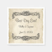 Vintager Scroll-Arbeitstag Serviette (Vorderseite)