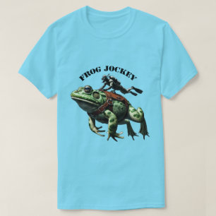 Vintager SCUBA Diving Diver Reiten eines großen Fr T-Shirt