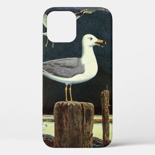 Vintager Seagull-Halssteg, Meervögel Case-Mate iPhone Hülle (Rückseite)