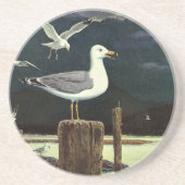 Vintager Seagull-Halssteg, Meervögel Getränkeuntersetzer (Vorne)
