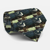 Vintager Seagull-Halssteg, Meervögel Krawatte (Gerollt)