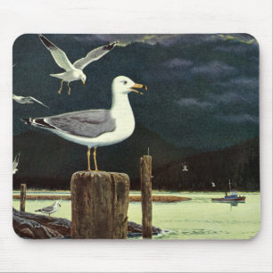 Vintager Seagull-Halssteg, Meervögel Mousepad