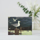 Vintager Seagull-Halssteg, Meervögel Postkarte (Stehend Vorderseite)