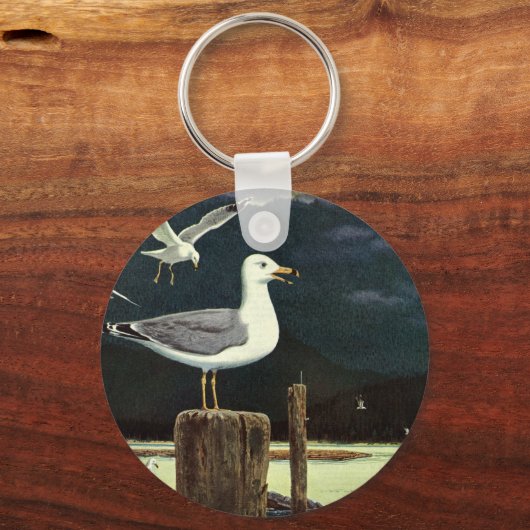 Vintager Seagull-Halssteg, Meervögel Schlüsselanhänger (Rückseite)