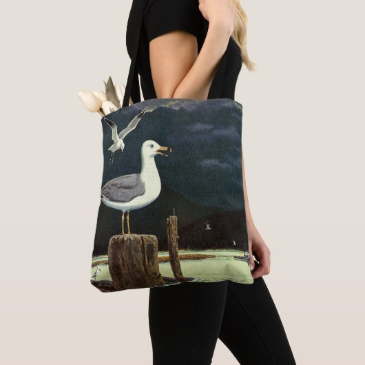 Vintager Seagull-Halssteg, Meervögel Tasche (Von Nahem)