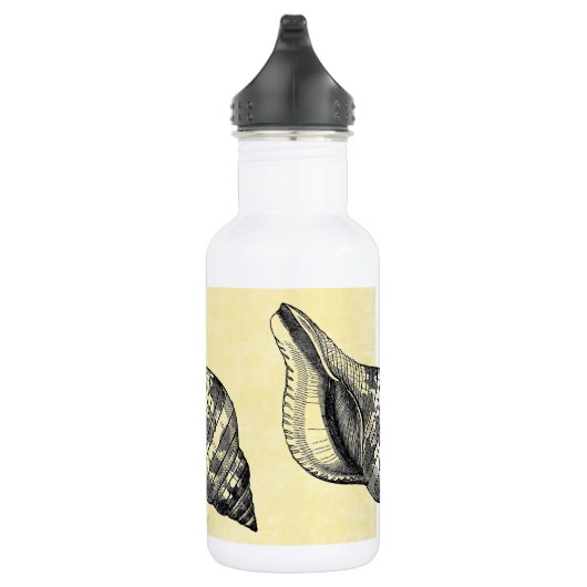Vintager Seashell auf Cream Trinkflasche (Rechts)