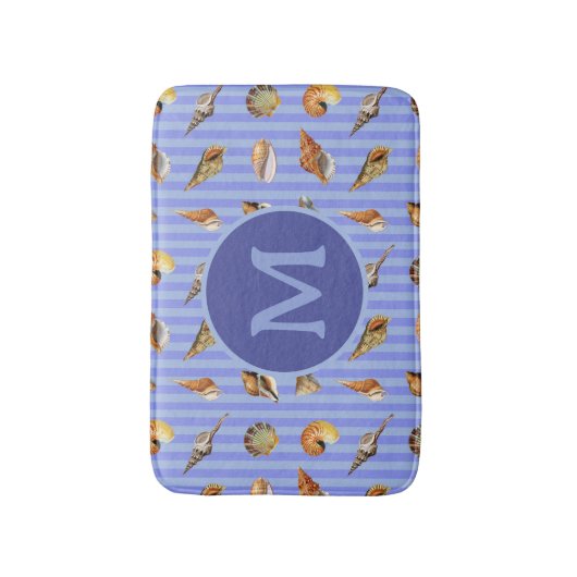 Vintager Seashell-Bath-Mat Badematte (Vorderseite Vertikal)