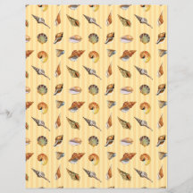 Vintager Seashell Scrapbook Paper Sand Strip