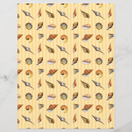 Vintager Seashell Scrapbook Paper Sand Strip