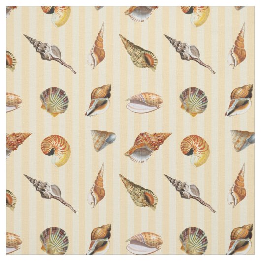 Vintager Seashell-Stoff Sand Stripe Stoff (Muster)