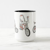 Vintager Sechzigerjahre Stich-Strahl fährt Fahrrad Tasse (Zentrum)