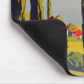 Vintager See Annecy Frankreich Reiseplakat Mousepad (Ecke)