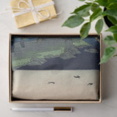 Vintager See Bridge  japanischer Garten Seidenpapier (Geschenk)