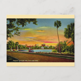 Vintager See Eola Orlando Florida Postkarte