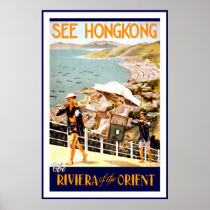 Vintager See Hongkong die Riviera des Orients Poster