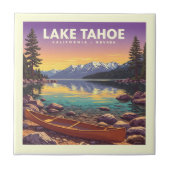 Vintager See Tahoe California Nevada Fliese (Vorderseite)