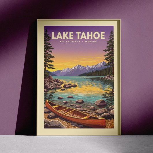 Vintager See Tahoe California Nevada Poster