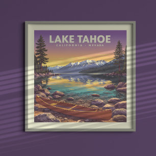 Vintager See Tahoe California Nevada Poster