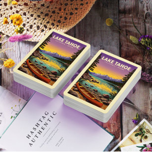 Vintager See Tahoe California Nevada Spielkarten